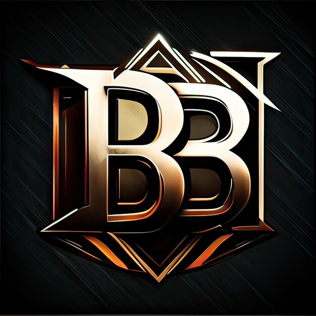 Logotipo con letra moderna B Generativa AI
