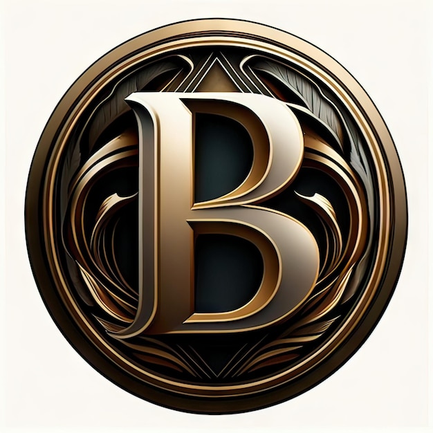 Logotipo con letra moderna B Generativa AI