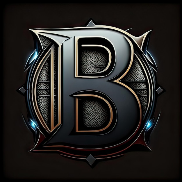 Logotipo con letra moderna B Generativa AI