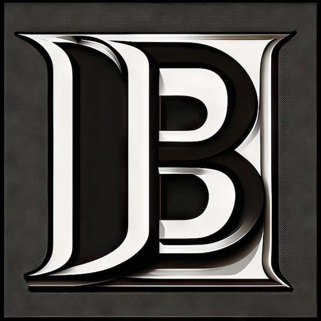Logotipo con letra moderna B Generativa AI