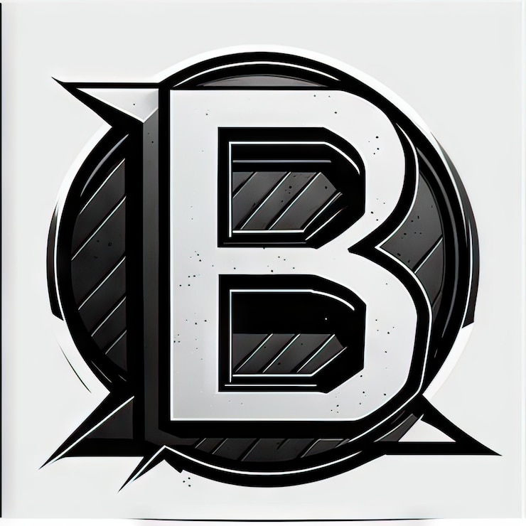Foto logotipo con letra moderna b generativa ai