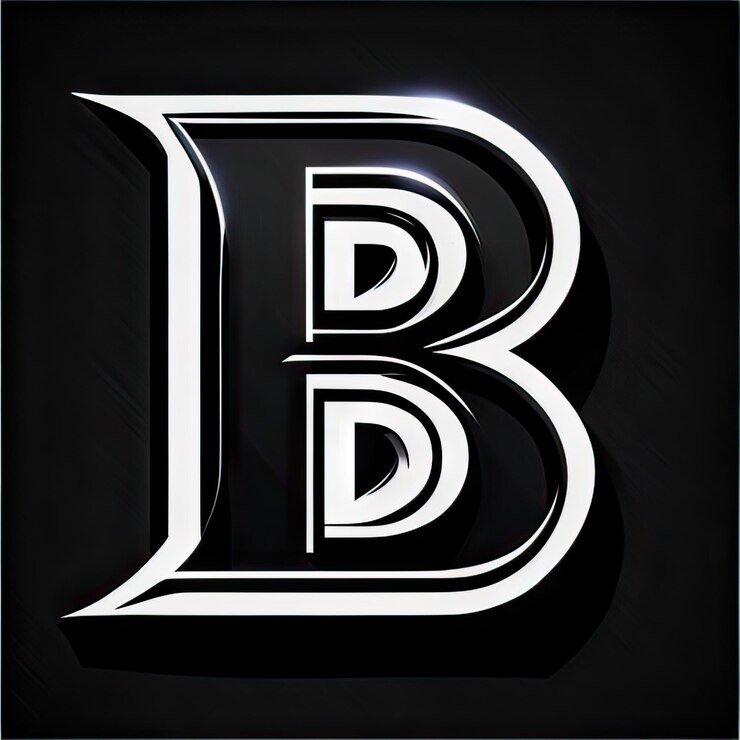 Foto logotipo con letra moderna b generativa ai