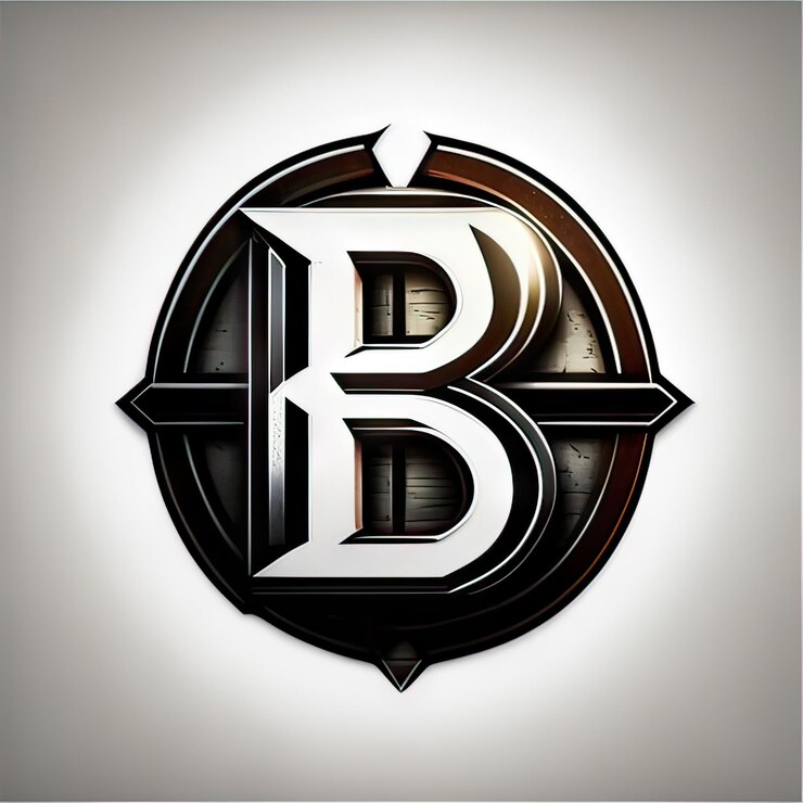 Foto logotipo con letra moderna b generativa ai