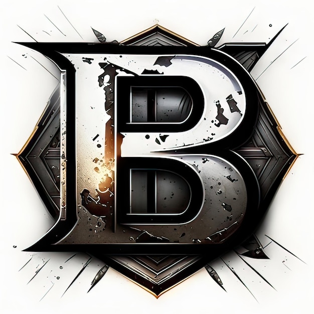 Logotipo con letra moderna B Generativa AI