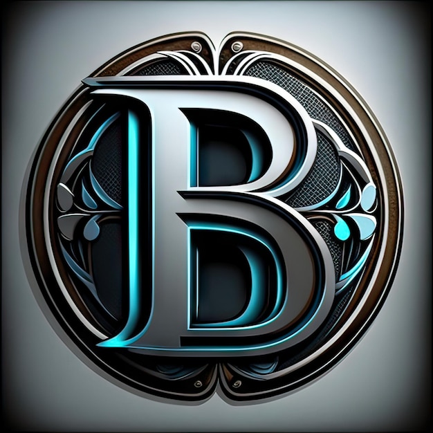 Logotipo con letra moderna B Generativa AI
