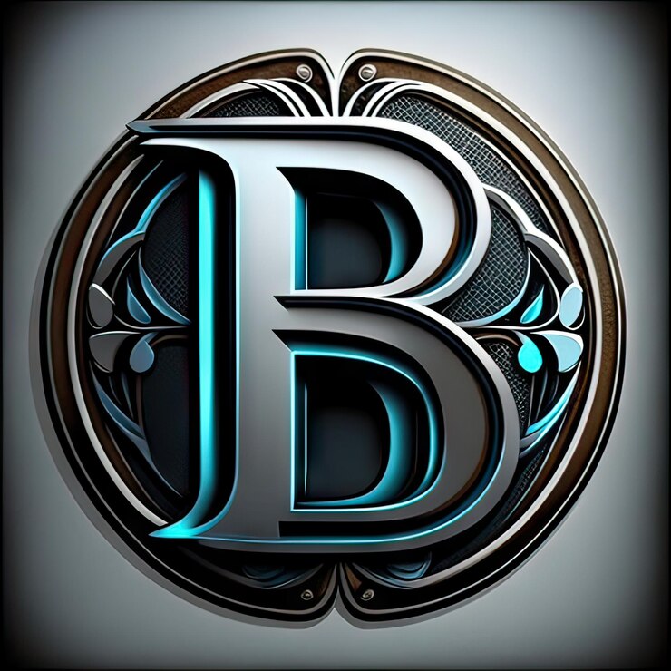 Foto logotipo con letra moderna b generativa ai