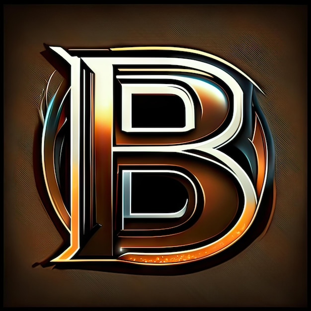 Logotipo con letra moderna B Generativa AI