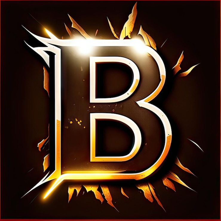 Foto logotipo con letra moderna b generativa ai