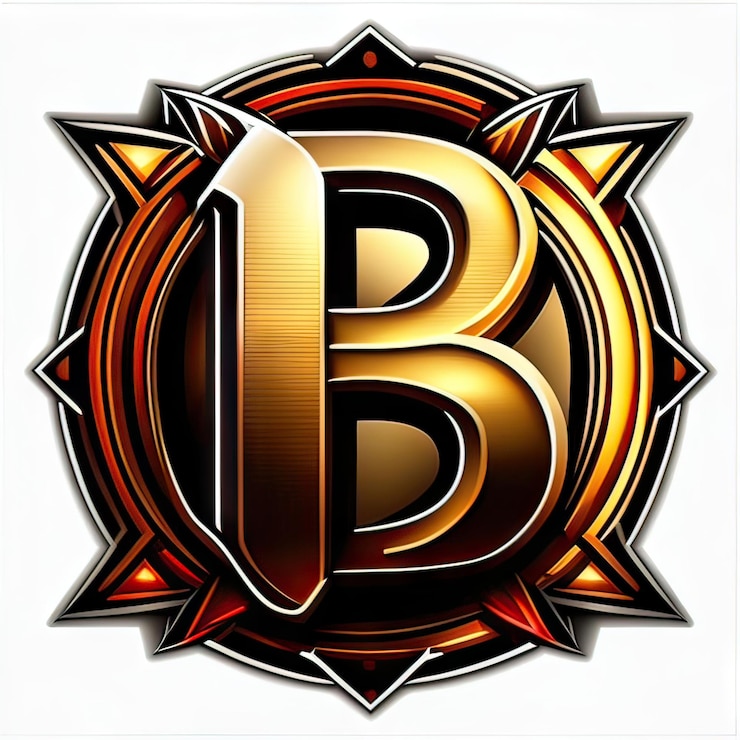 Foto logotipo con la letra moderna b ia generativa