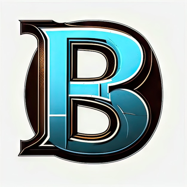 Foto logotipo con la letra moderna b ia generativa