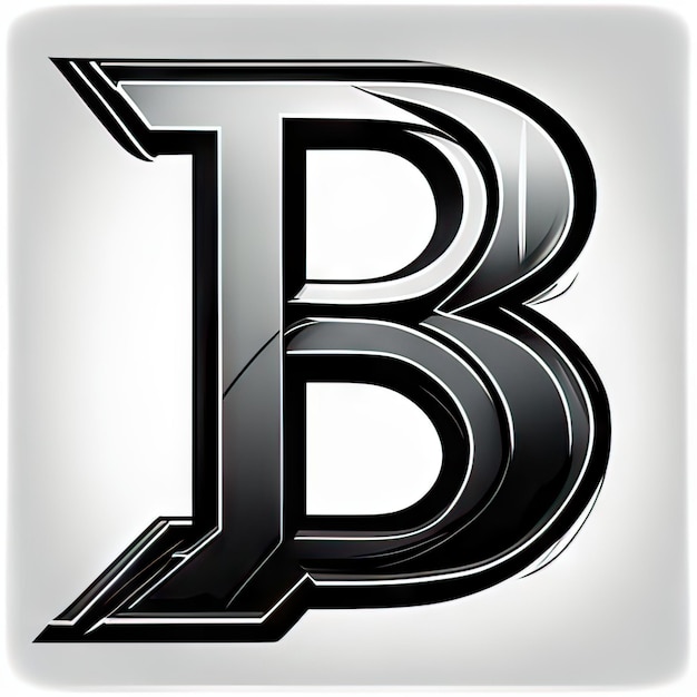 Foto logotipo con la letra moderna b ia generativa