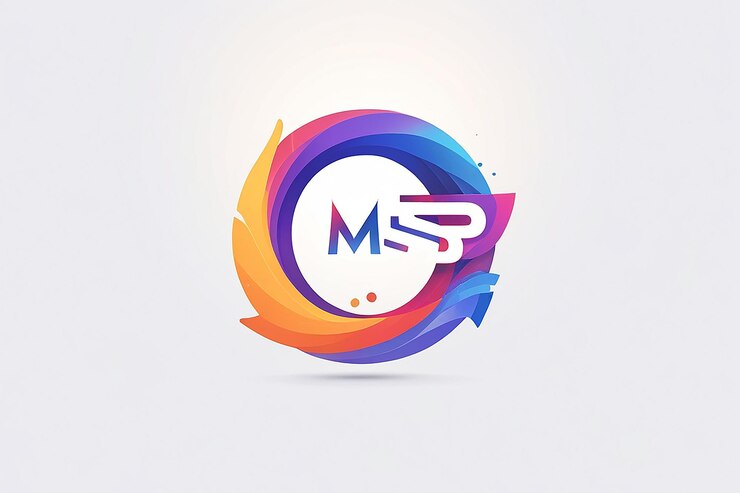 Foto el logotipo de la letra msp con una hermosa forma