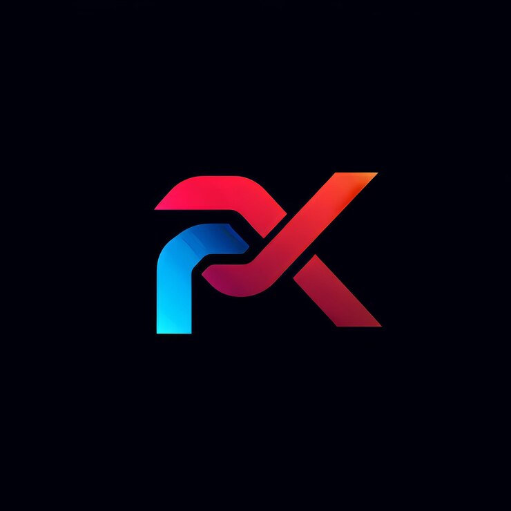 Foto logotipo de la letra p colorido icono de diseño azul rojo para el negocio de la empresa adecuado como logotipo