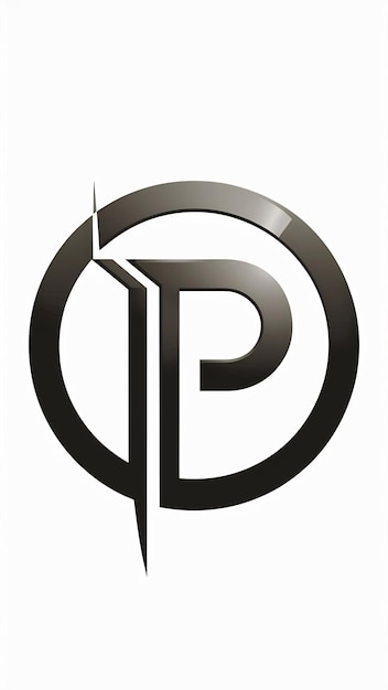 El logotipo de la letra P, el elemento de forma de círculo abstracto, el signo de icono de la empresa redondo vectorial