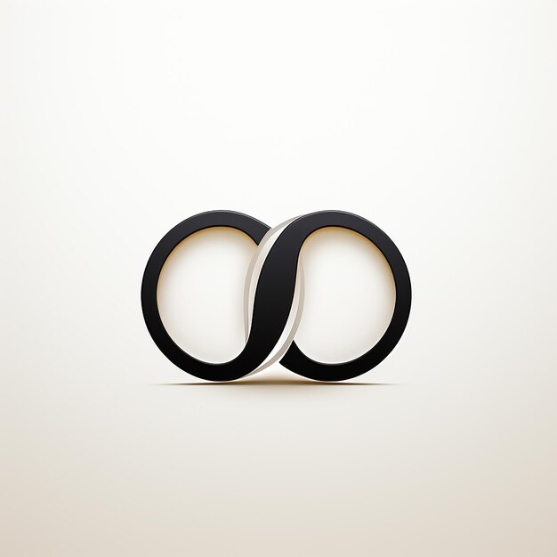 logotipo de letra plana minimalista fondo blanco liso