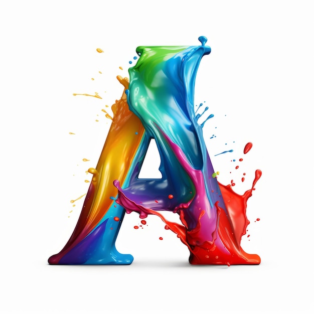 Logotipo de la letra A con toque de color