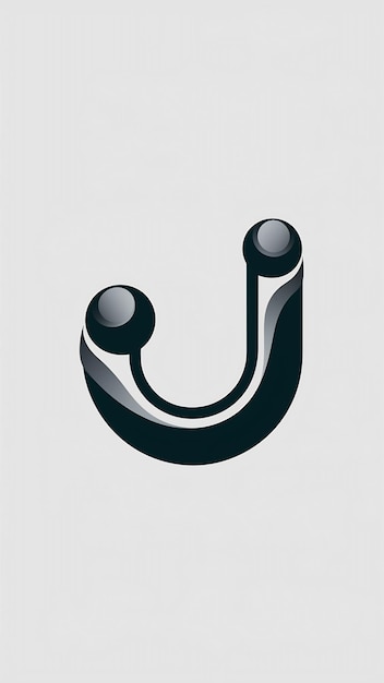 El logotipo de la letra U, el elemento de forma de círculo abstracto, el signo de icono de la empresa redondo vectorial
