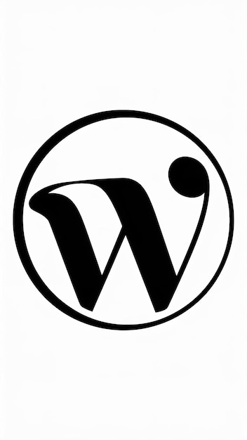 El logotipo de la letra W, el elemento de forma de círculo abstracto, el signo de icono de la empresa redondo vectorial