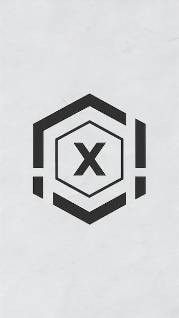 Logotipo de la letra X limpio icono lineal diseño vectorial de signos hexagónicos