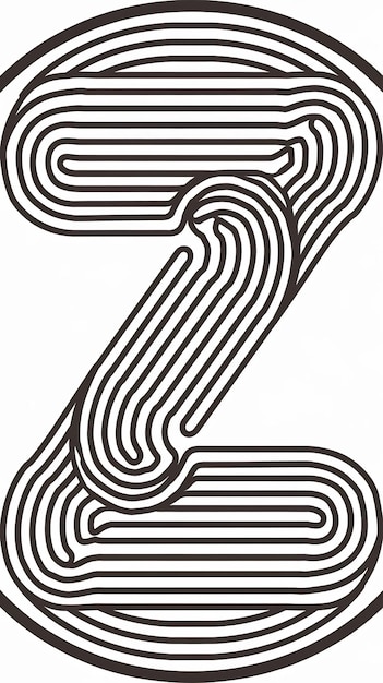 El logotipo de la letra Z, el elemento de forma de círculo abstracto, el signo de icono de la empresa redondo vectorial