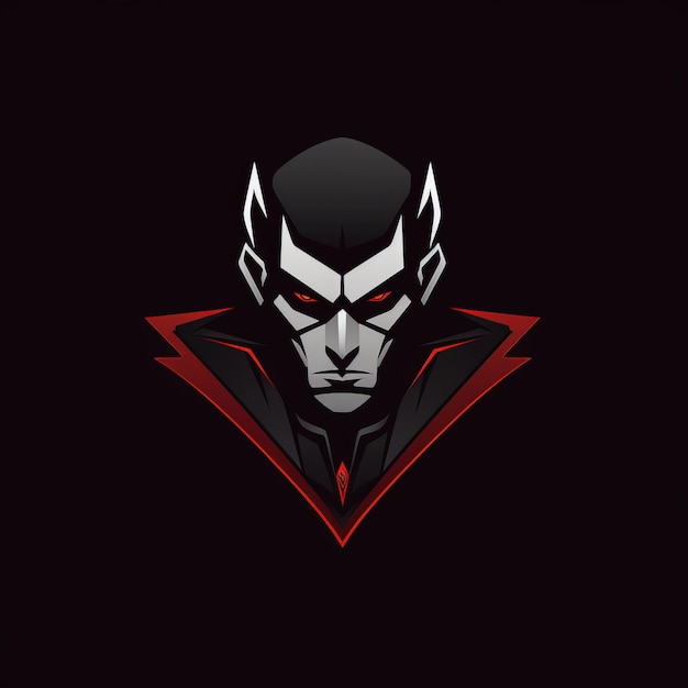 Logotipo de línea mínima de vampiro para empresa de alta tecnología