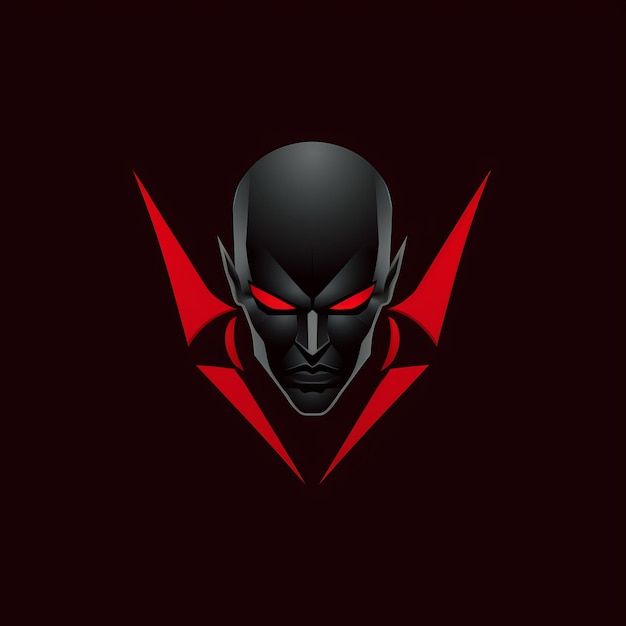 Logotipo de línea mínima de un vampiro para empresa de alta tecnología