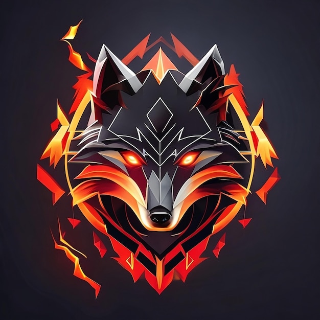 Logotipo de lobo ninja