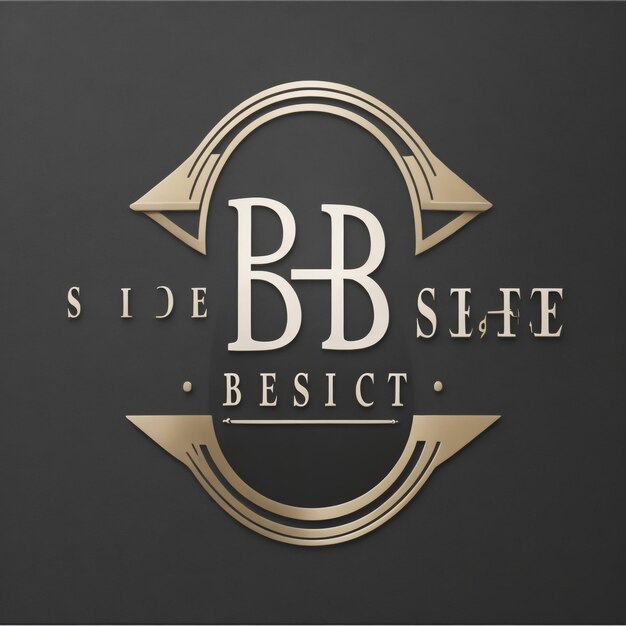 Logotipo de lujo Letra BBB Elegante diseño de logotipo concepto letra BB en hexágono marco geométrico con elemento floral para moda de hoteles boutique y más marcas