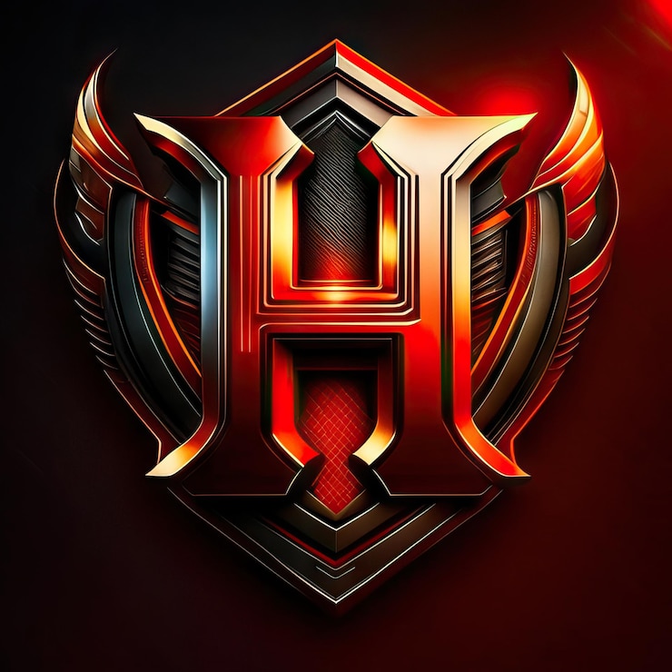 Foto logotipo de lujo con la letra h