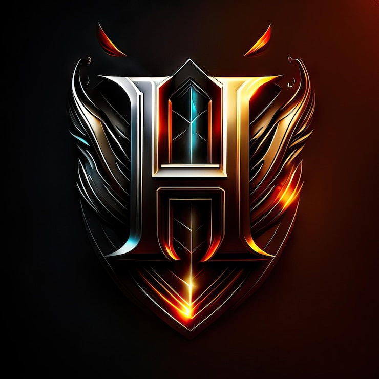 Foto logotipo de lujo con la letra h