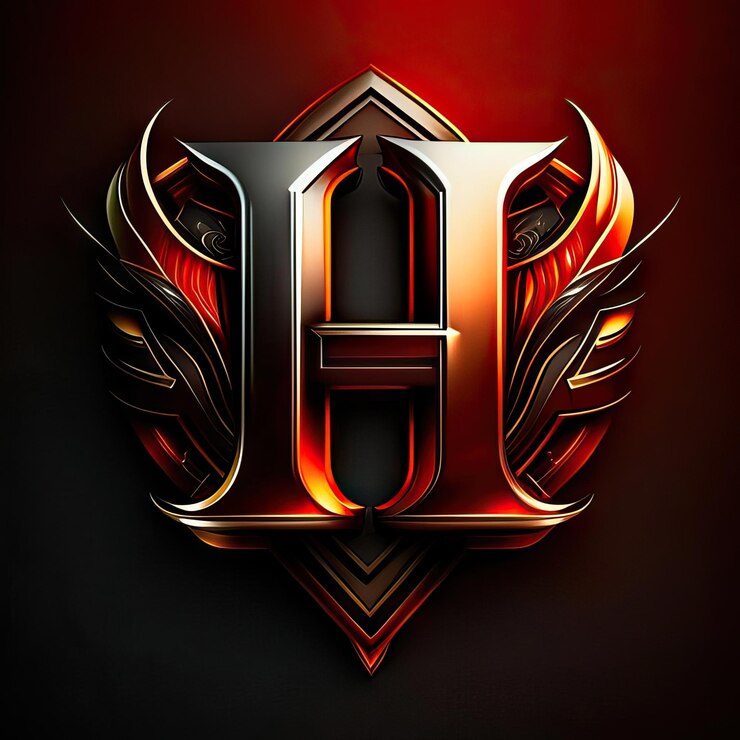 Foto logotipo de lujo con la letra h