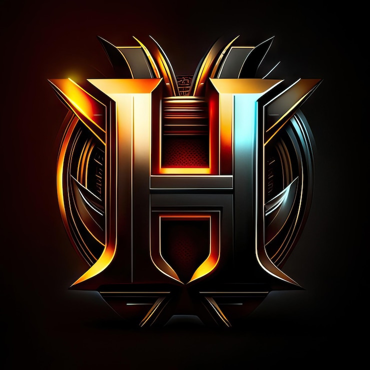 Foto logotipo de lujo con la letra h