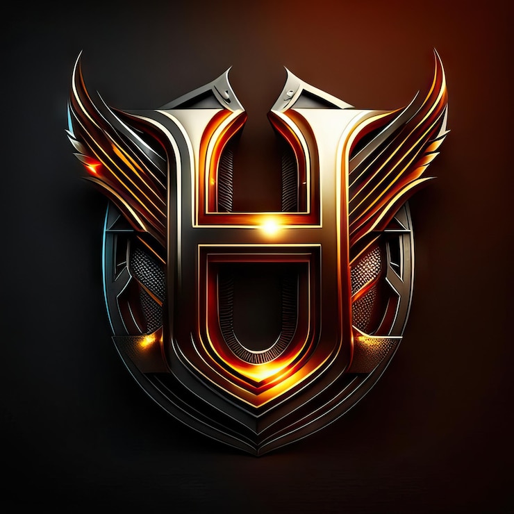 Foto logotipo de lujo con la letra h