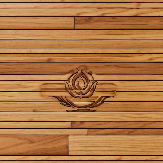 Foto el logotipo de la madera