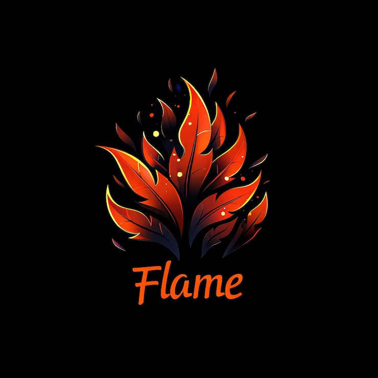 Foto logotipo de marca apasionado con flame inteligencia artificial generativa única y memorable