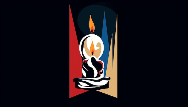 logotipo de una marca de velas al estilo de Pablo Picasso