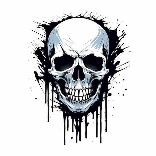 Foto el logotipo de la máscara de cráneo médico esqueleto de neón tradicional oro cráneo neonatal máscaras de esqueleto aterradoras