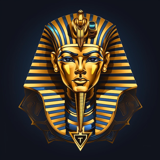 Foto el logotipo de la máscara de oro de tutenkhamun