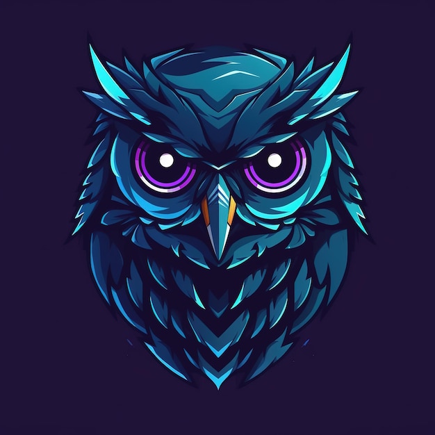 Logotipo de la mascota de búho esport