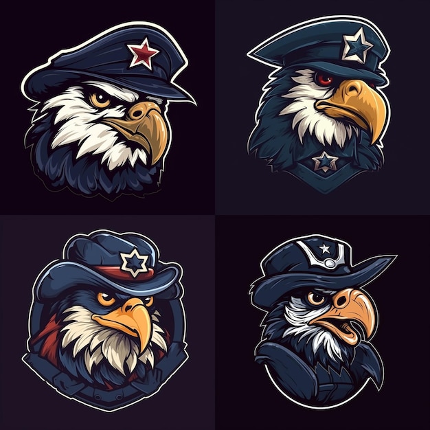 Logotipo de la mascota del capitán águila 3