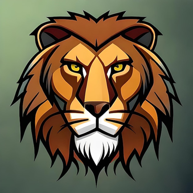 El logotipo de la mascota de la cara de león