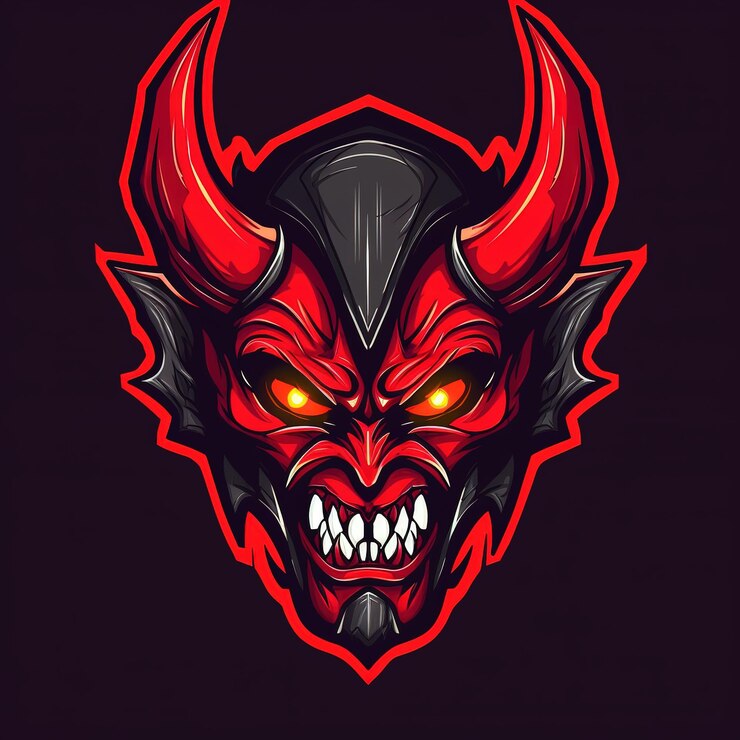 Foto logotipo de la mascota demon esport