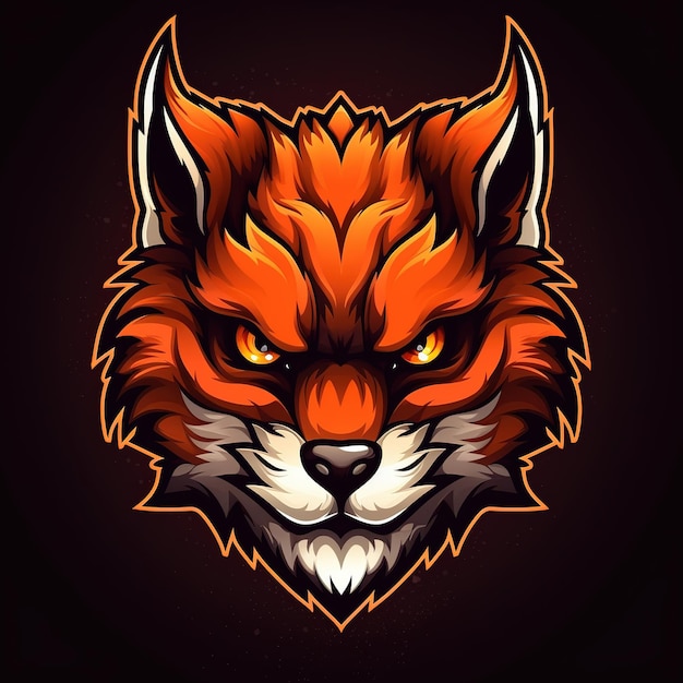 Logotipo de la mascota de lobo esport