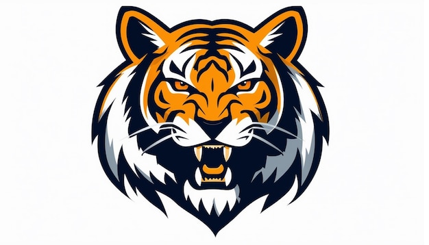El logotipo de la mascota del tigre simple