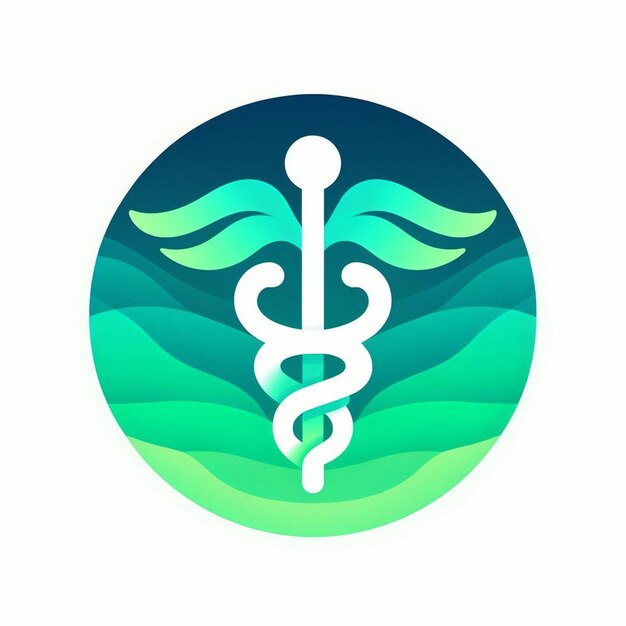 Foto el logotipo médico de color ombre