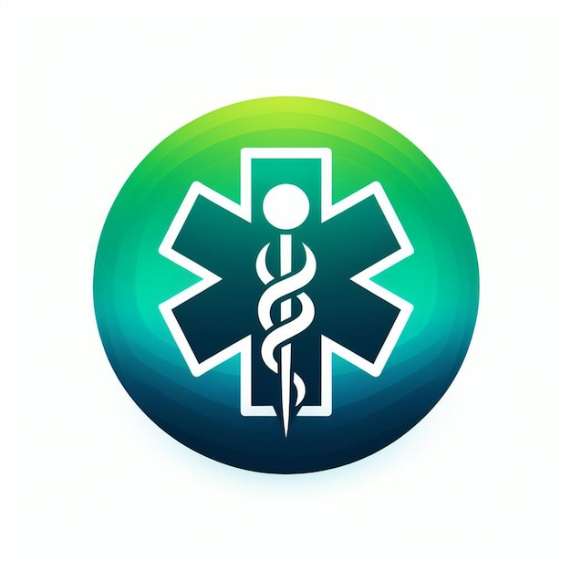 Foto logotipo médico de cor ombre