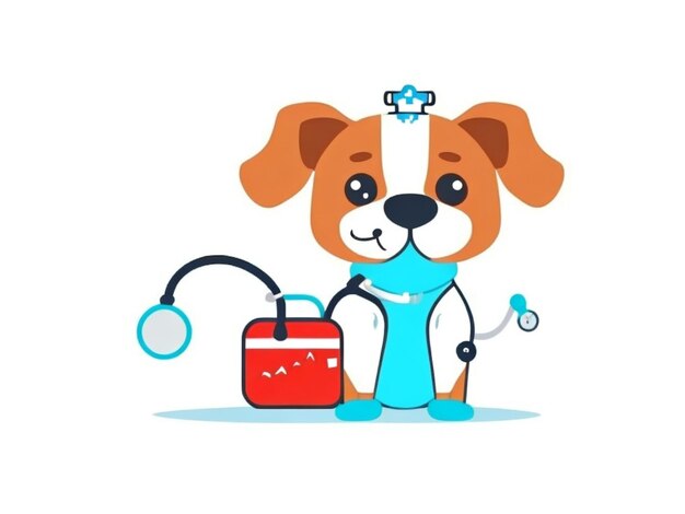 Foto el logotipo del médico de mascotas