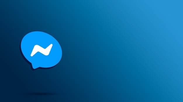 Logotipo de Messenger de renderizado 3D