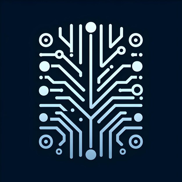 El logotipo de microtecnología establece el logotipo tecnológico Generative Ai