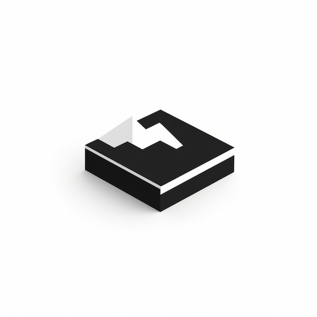 Logotipo minimalista 3D isométrico de parcela de terra Design elegante e versátil com um acabamento vetorial limpo